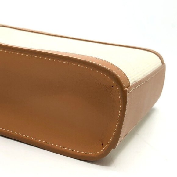 Authentic CELINE logo Vertical Cabas Mini 2WAY Shoulder Bag Canvas/Leather - Picture 4 of 9